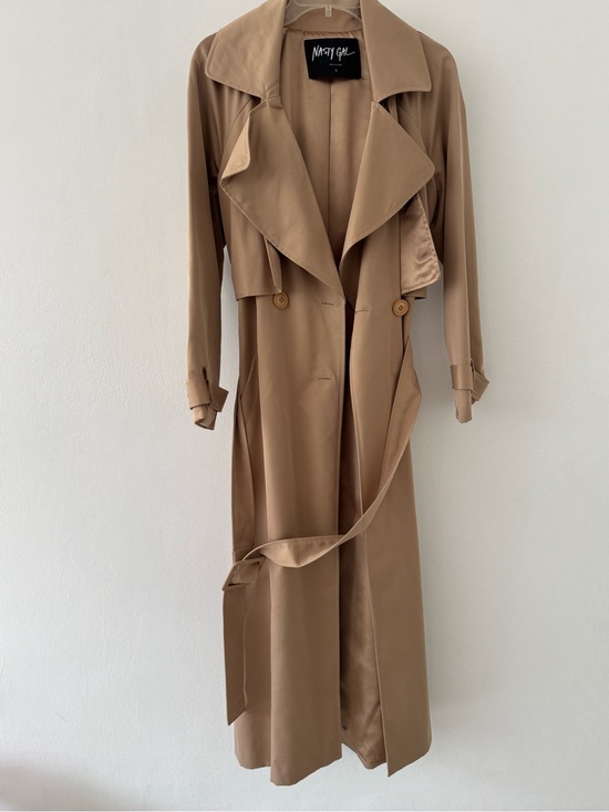 Nasty Gal Jackets & Blazers - Nasty Gal Camel Trench Coat— NEVER USED